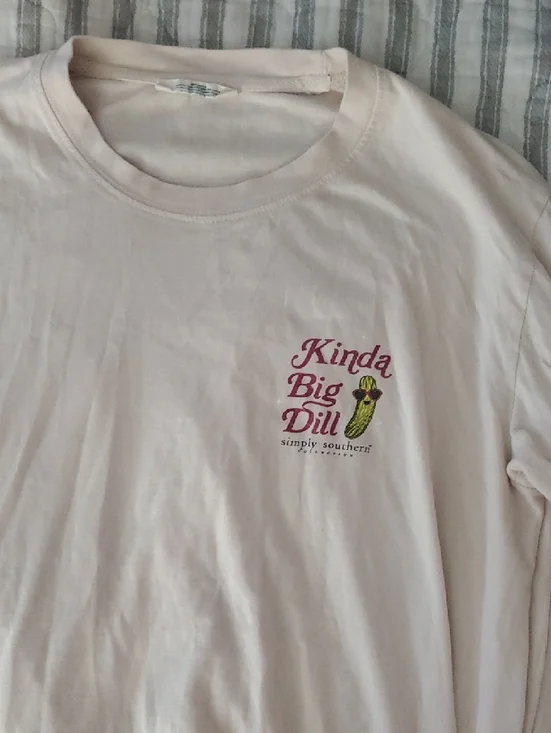 Simply Southern Kinda Big Dill Long-Sleeve Tee - Picture 2 of 7